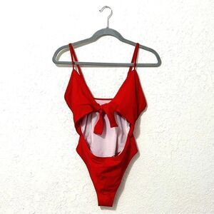Red cut out one piece swimsuit size medium